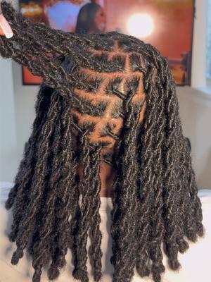 All of my faux loc styles are hand wrapped! Style: short faux locs with two strands  #dmvfauxlocs #fauxlocstyles 