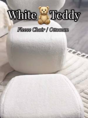 🧸 White Teddy fleece chair & ottoman #GirlChair #girlythings #teddyfleece #CuteChair #ottoman #bedroomchair #loungechair #creatorsearchinsights #teddyfurniture #HolidayHaul #NewYearNewAura #Fashionlookbook #YearEndSale 