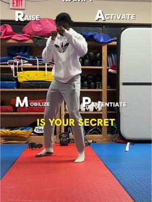 “Unlock Peak Performance with the RAMP Protocol 💥” Martial artists and combat athletes, are you warming up the right way? 🥋💪 🔥 The RAMP system: Raise, Activate, Mobilize, Potentiate. ✔ Raise: Get your heart pumping with jump rope or shadowboxing. ✔ Activate & Mobilize: Wake up key muscles and increase mobility with squats and hip openers. ✔ Potentiate: Finish strong with explosive drills to match your sport’s intensity. Benefits? ✅ Faster reaction time ✅ Reduced injury risk ✅ Sharpened focus for fight day or training Stop selling yourself short—level up your warm-up and dominate your next session! #martialarts #warmup #rampwarmup #combatsports #fighttraining #martialartist #kickboxing #taekwondo #muaythai #strengthandconditioning #athleticperformance 