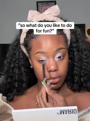 my favorite past time is playing in my brushes and pretending I’m on vogue 💗💗 - - #makeuptutorials #glowymakeup #makeuptrends #exploremakeup #blackgirlmakeup #funnymakeup #relatable #girlsrelatable 