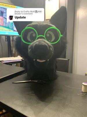 Replying to @Crafty Wolf🔜ANE-Dealer  neckline is attached and he is essentially ready for wearing. Keep a lookout for new vids soon. #furry #fursuit #furryfandom #fursuitmaker #costume #furries #dogcostumes 