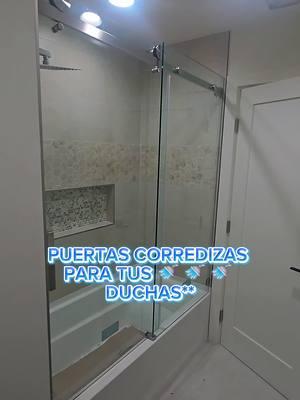 IDEAS PARA PUERTA CORREDIZA..#latinos #SHOWERDESIGN #GLASSDISIGNER 