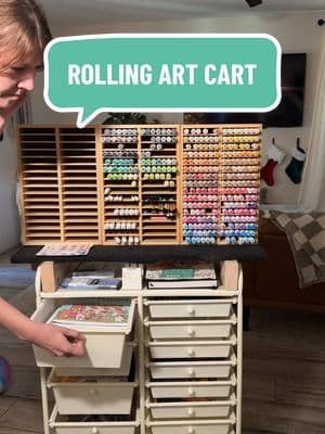 Replying to @Arianna Patino we have it in cream but this is the 15 drawer storage cart my husband customized for us 🥰🥹 #storagecart #rollingstoragecart #artcart #artstorage #TikTokShop #bamboomarkerholder #ohuhumarkers 