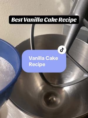 Best Vanilla Cake recipe by @Memory-Baker . 18 oz cake flour, 18 oz granulated sugar, 2 tbsp + 2 tsp baking powder , 12 oz butter, 6 eggs, 4 oz oil, 4 tsp vanilla extract, 16 oz milk. Makes 2 10 inch cakes, or 3 8 inch , or 4 6 inch size cakes. Bake at 350 25- 30 min depending on your oven. This cake can be made into a marble cake if you add 1/3 cup cocoa powder to a 1 1/2 cup of vanilla mixture, next drop spoon Fulls of vanilla , next spoonful of chocolate, use a knife to swirl into a marble cake. #bestcake #vanilla #cake #Recipe 