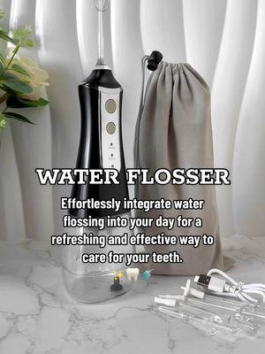 Effortlessly integrate water flossing into your day for a refreshing and effective way to care for your teeth.✨🦷🚿 #waterflosser #TikTokShopHolidayHaul #tiktokshopcybermonday #teethcleaning #floss #trending #TikTokMMadeMeBuylt #usa #rinseteeth #dentalhygiene #interdentalcleaning #FreshBreath #gumhealth #deepcleaning #easytouse #goodthings #fyp #blackfriday #foryourfamily #TikTokShop #tiktokshopsale #DealsForYouDays #christmas #christmascountdown #christmasgift #christmascrafts 