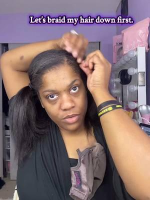 Using my Wig Grip Band on a 26 inch 13x4 frontal  kinky wig (GLUELESS) this is the best thing created for a glueless install! #glueless #wig #install #wiggrip #wigband #donnamoapproved #donnaapproved #bbdm #hair #tutorial #endofyearsale 