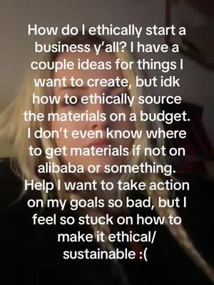 I would only do small batches of what I’m considering, but it feels so difficult to find a way to source the materials without already having a ton of money. HELP #businessideas #ethicalbusinesspractices #perfumetok #ethicalfashion #Sustainability #sustainablebusiness 