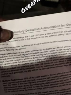 Should I sign or wait? #overpayment #joberrors #workproblems #workcheck #usfoods #employeeproblems 