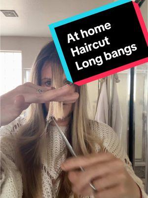 Cut your bangs at home #haircut #DIY #longbangs #haircuts #cutyourhair 