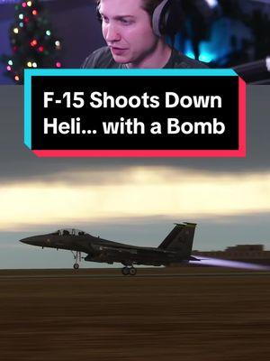 F-15 Shoots Down Heli… with a Bomb #aviation #f15 #airforce #planes #fighterjet #pilot 