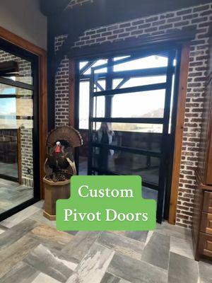 Our custom designed ActivWall Pivot Doors add style and wow factor to any space!  #customdoors #luxuryhome #pivotdoors #pivotingdoors #entryway 