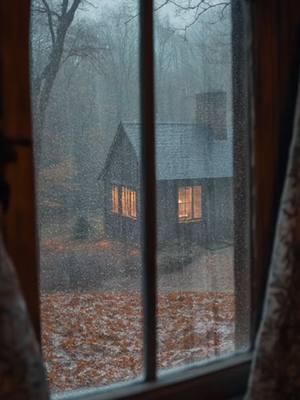 Beautiful Life.... #autumn #rain #jungle #woodcabin #wood #forest #cold #music #tiktok #sad #musica #tree #fall 