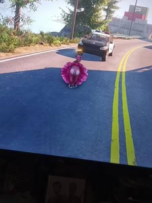 goat driving a cop car, with a cop in it still 🤣😅 #goatsimulator3 #goat #goats #goatsoftiktok #goatsimulator #cops #hijack 