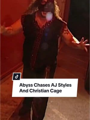 Abyss chases after AJ Styles and Christian Cage 😂 #deadlockpw #deadlock #ajstyles #christiancage #abyss #tna #tnawrestling #tnaimpact #wrestling #podcast #fyp 