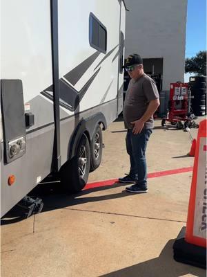 Good morning! It’s a #travelday to San Antonio, Texas but 1st let’s put 4 brand new tires 🛞 on Sundance #anniversary #rvliving #rvlifestyle #rving #fulltimervliving #fulltimetravel #tires #rvmaintenance 