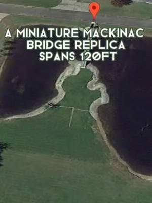 Mid Michigan's Mini Mac Bridge is a cute quirky Mackinac Bridge replica in St. Louis, Michigan  #minimac #mackinacbridge #midmichigan #stlouismichigan #michiganders 