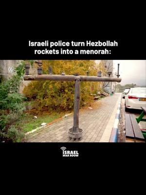 From darkness to light: Israeli bomb sappers took pieces of Hezbollah rockets that murdered Israeli civilians and turned them into a Hanukkah menorah 🕎 The menorah is being lit in a different city in northern Israel each night of Hanukkah. The menorah is made of rockets that killed 12 children in Majdal Shams, Dvir Sharvit and Revital Yehud in Kiryat Shmona, and Safaa Awad in Shfar'am, as well as an anti-tank missile that seriously injured Cheli and Idan Saada in Kiryat Shmona. #hanukkah #rockets #missiles #israel #light #menorah #northernisrael