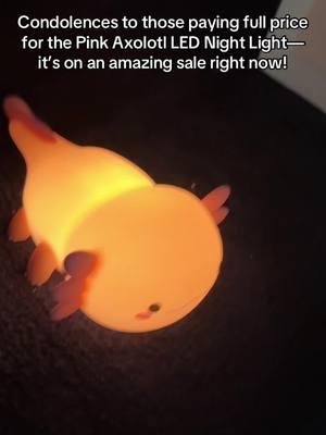 🌸 Cuteness overload! Meet the Pink Axolotl LED Night Light—your new squishy, touch-controlled bedside buddy. Perfect for cozy vibes and smiles! 💕✨ #AxolotlLove #SquishyLight #RoomDecorGoals #BestGifts2024 #tiktokmademebuyit #tiktokshopholidayhaul 