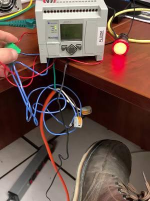 A brian teaser exercise the PLC instructor had us do back when I was in tech school. We had to use a Normally Open Momentary Push Button as a Toggle Switch by programming it to act as a toggle. Only XIC, XIO, Binary OTE, and OTE  were allowed to be use in the program.#Controls #elctromechanical #industrial #maintenance #electrical #plc #switch 