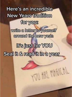 here’s a new year’s tradition for you tonight.  write yourself a card. no one else has to read it … but you in a year from now. too much happens too fast in the land of internet.  what would you write if you wrote a little letter to yourself? i hope you find what you’re looking for 📍 . . . . . . . . . . #NewYearsTradition #LetterToMyself #ReflectAndGrow #2024Intentions #NewYearReflection #SlowDownAndWrite #DigitalFast #FindYourPath #InnerPeace #CreativeRituals #SelfLoveJourney #YearInReview #PersonalGrowth #MindfulMoment #FYP 