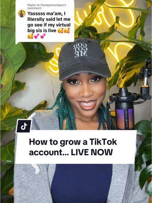 Replying to @Danejamonique  How to grow a TikTok account!  #howtogrowontiktok #howtogetmoreengagement #live 