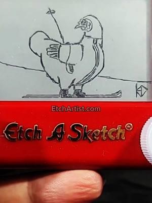 A Chicken in a Snowsuit Skiing #chicken #chickenwings #chickenwing #snowsuit #skiing #ski #⛷️ #🎿 #etchasketch #etcheverywhere #etchasketchart #etchartist #fyp #fypシ #foryou #foryourpage #viral #art #tiktokartists #arttiktok #myart #tiktokartist @Spin Master @Creatorverse @Bub 