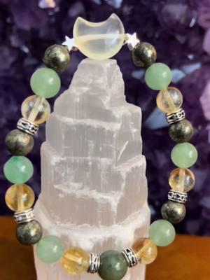 Welcoming abundance, success, and financial blessings with this stunning bracelet. A daily reminder of prosperity, positivity, and limitless opportunities! ✨🌿💎 Manifest your dreams and embrace the flow of good fortune. #CrystalEnergy #AbundanceMindset #ManifestingMagic #PositiveVibes #CrystalHealing #CitrineCrystals #PyritePower #JadeLove #GreenAventurine #WealthAttraction #CrystalManifestation #ProsperityStones #SpiritualJourney #CrystalVibes #GoodLuckCharm #TikTokShopFinds #crystaltok 