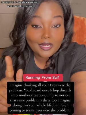 Running from Self! ##narcissism #triangulation #oldsupply #newsupply #cheaters #narcissisticabuse #toxicrelationship #exposed #npdabusesurvivor #blackgirlmagic #educationalpurposes #explorepage #explorepage✨ #npdawareness #share #emapthsoftiktok  #narcissism #narctok #narcfree 