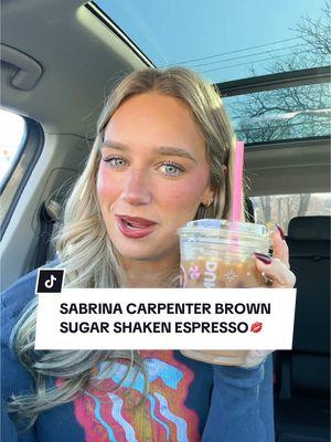 Reviewing the Brown Sugar Shaken Espresso again from the Dunkin x Sabrina Carpenter collab💋🫶🏻✨ #sabrinacarpenterdunkin #sabrinacarpenter #sabrinacarpenterespresso #dunkin #brownsugarshakenespresso 