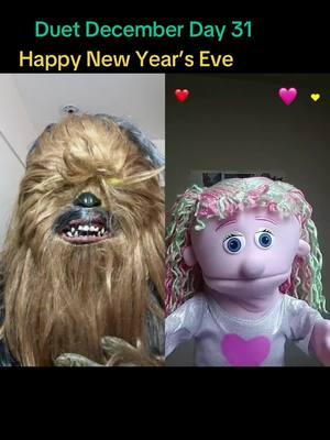 #duet with @regina&pinkbrenda #Comedy #december #duetdecember #day31 #starbucks #puppet #puppetry #newyearseve #newyears #2024 #2025 #chewbacca #chewie #starwars #costume #fyp #viralvideo 