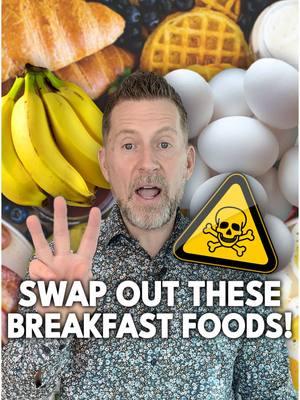 If breakfast is the most important meal of the day, it's time to make sure you start the day the NON-TOXIC way... That means removing these common breakfast foods from your list: 👎  Bananas: It may be one of America's staple fruits, but it isn’t the health food you think it is. Bred for sweetness, they’re high in sugar and low in nutrients. 👍  For a more nutritious start to the day, swap out bananas for kiwis (packed with antioxidants) or avocados (a brain-boosting superfood). 🥑 👎  Oats: Often thought of as a healthy choice for early morning carb loading, oats can often spike blood sugar, leading to insulin resistance in the short term and inflammation over time.  👍  Replace oats with quinoa or quinoa flakes, a superfood rich in protein and won’t cause glucose spikes as a savory breakfast carb option. 🌾 👎  Conventional Eggs: These can be lower in nutrients and may contain pesticides, herbicides, antibiotics and other unwanted contaminants.  👍  Swap out the industrialized eggs for pasture-raised eggs, which can boast 3x the omega-3s, 6x the vitamin D, and nearly 50% more vitamins A and E. 🥚 Your breakfast sets the tone for the day, so make the RIGHT choices to start each day with a win for your health! #BreakfastFoods #HealthyFoods #HealthHacks #EatingHabits #NonToxicLiving