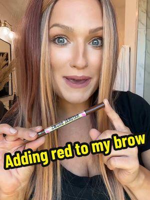 I like to add some red to my eyebrow when I wear my red wig to make it look more natural! This tool from @IMETHOD BEAUTY makes it so easy! #chelseysmithcosmetics #wig #redwig #redhead #makeup #wighacks #makeuphacks #brows #imethod 