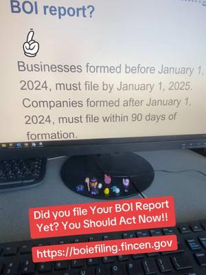 BOI - Filling Due Now!! . . . . . #llc #report #boi #business #corporatelife #fyp #knowledge #power #facts #awareness #information #time #revelation #boireporting #businessowner #businessman #businesswoman #ingodwetrust #corporateamerica 