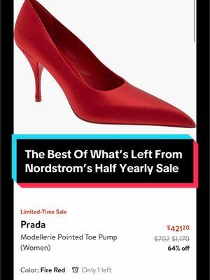 Even though it has been going on for 10 days, you can still find some wardrobe-defining pieces at amazing prices at Nordstrom #fashiontiktok #bargainshopping #prada #alaia #carolinaherrera #simonerocha #meruerttolegen #valentino cc @Nordstrom 