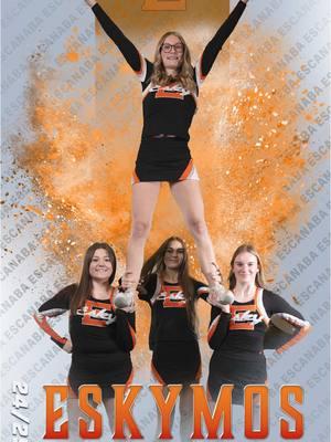 Cheerleading time with the Escanaba Eskymos.  #escanaba #cheerleading #photography #sports 