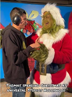 Thomas spending Christmas at Universal Studios Hollywood #autism #autismawareness #autismacceptance #asd #specialneeds #universalstudios #universalstudioshollywood #grinchmas #thegrinch #beetlejuice #scoobydoo #fyp #foryoupage 