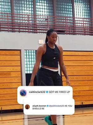 #AliyahBoston is back in the lab 💪 (📹: @Indiana Fever) #WNBA #caitlinclark #fever #basketball