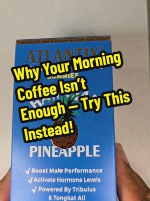 Still relying on coffee to get through the day? It's time to stop. Discover what you’ve been missing.” #StopTheCoffeeFix #NewEnergy #MensHealth #BoostYourDay #FocusBetter #NaturalEnergy #HealthJourney #UnleashYourPotential #AtlantixGummies #NoMoreCrash #VitalityBoost 