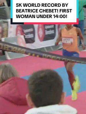 WOW! The Olympic 5000m and 10,000m gold medalist Beatrice Chebet closes out 2024 by SMASHING her own road 5K world record in 13:54 at the Cursa Dels Nassos race in Barcelona, Spain. 🇪🇸  What a year! #5k #worldrecord #runtok #Running #fyp #runtok #tracktok #beatricechebet #kenya #cursadelsnassos #5kworldrecord 