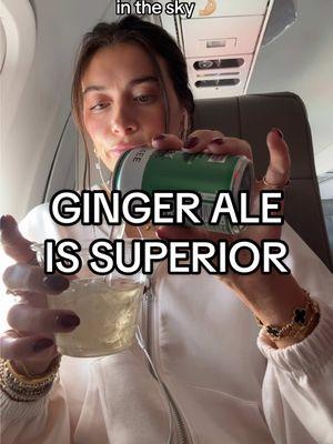 It just hits different at 37,000 ft✈️👏🏼 #gingerale #flight #plane #bubbly #soda #hitsdifferent 