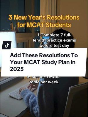 Is 2025 the year you crush the MCAT? Incorporate these small goals into your study plans to help you reach your goal score on test day! 👏 #premedstudent #premed #blueprintmcat #premedlife #medschool #mcattiktok #mcat #mcatprep #mcathacks #mcattips #mcatstudying #mcatadvice 