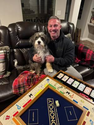 Family game night #monopoly  #jamienursepractitioner #smokeythebernedoodle #bernedoodle #merlebernedoodle #f1bernedoodle #pawparents #monopolygame #GameNight 