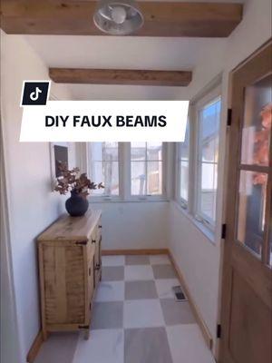 Kickoff the new year with this easy DIY!! #diyhome #fauxbeams #easydiy #homedecor 