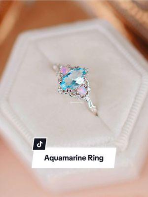 When your dream ring is straight out of a fairytale 🩵✨ #jewelry #uniquejewelry #uniqueengagementring #aquamarinering #opalescentsapphire #uniquering #fantasyjewelry #fairycore #fairycoreaesthetic #cottagecore #fyp