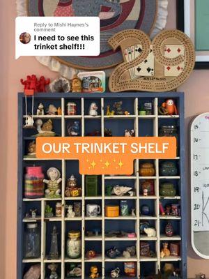 Replying to @Mishi Haynes here’s our little trinket shelf in all its glory! #trinkets #trinketshelf #minibrands #miniature #miniatures 