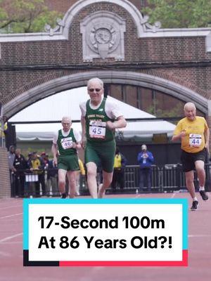 86-year-old Bob Williamson clocked 17.71 to win the Masters 100m for 85 years and up at the Penn Relays 👏 #fyp #trackandfield #pennrelays #masters #100m