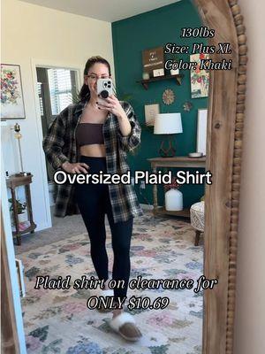 You can never have too many plaid shirts! #plaid #plaidshirt #plaidshacket #shirts #oversizedshirt #affordablefashion #cozy #womenover40ontiktok 