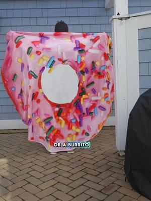 what can I say this thing is stupid and awesome at the same time! . . #ad #donutblanket #pizzablanket #burritoblanket #blanket #foodblanket #Shoplcons 