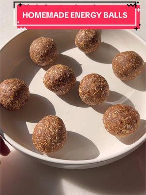 Going back to basics with these easy, homemade energy balls! I’ve been making more homemade snacks and avoiding store-bought options, focusing on simple, natural ingredients I already have at home. These energy balls are packed with oats, nuts, dates, and a hint of peanut butter for a sweet, satisfying boost. They take just 5 minutes to make and are so delicious! Perfect for a quick snack or pre-workout/post workout energy.  Try them out and let me know what you think! 🌱💛  Oats and Peanut Butter Energy Balls Ingredients: 	•	1 cup oats 	•	1/4 cup peanut butter powder (mixed with water to form peanut butter) 	•	5-6 dates (pitted) 	•	2 tbsp honey (optional) 	•	1/4 cup almonds (chopped) 	•	1/4 cup cashews (chopped) 	•	1/4 cup walnuts (chopped)       •      3 tbsp flax seeds  	 Method: 	In a food processor, blend all the ingredients everything until well combined. Scoop out small portions of the mixture and roll into bite-sized balls.  Enjoy these energy balls as a healthy snack or pre-workout or post workout boost! . . . . #HomemadeSnacks #NaturalEnergy #healthyeating #newyears #weightloss 