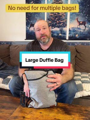 Under $30 available in black or gray! Large duffel bag with tons of storage! @Hafmall #Men #Duffel #duffelbag #ToteBag #Luggage #carryonbag #bag 